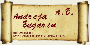 Andreja Bugarin vizit kartica